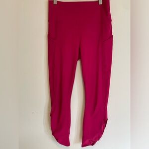 Fabletics Pink Yoga Pants with Keyhole